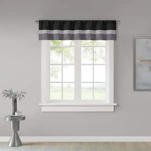 Eastridge 18 in. L x 50 in. W. in Black Polyester Light Filtering Valance