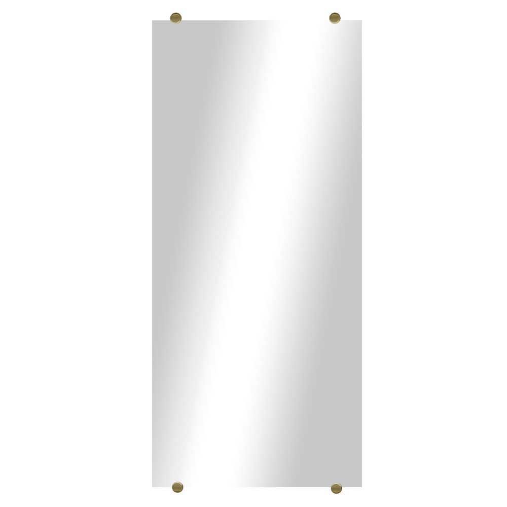 Modern Rustic (58in. W x 33.5in. H) Frameless Rectangular Wall Mirror with 