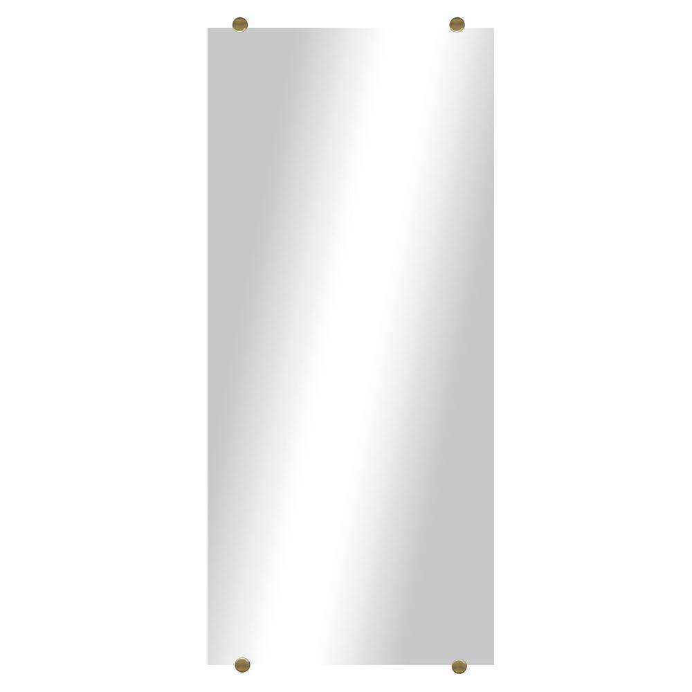 Modern Rustic (74 in. W x 26.5 in. H) Frameless Rectangular Wall Mirror wit