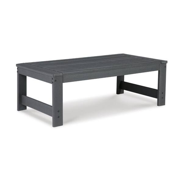Benjara 16.75 in. Gray Rectangular Metal Outdoor Coffee Table BM315966 ...