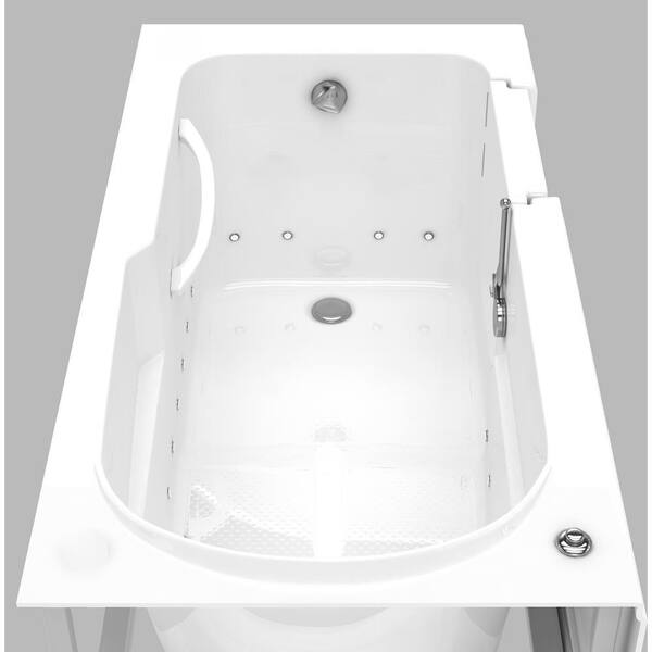 Nova Heated Step-In 5 ft. Walk-In Air Jetted Tub in White with Chrome Trim Nova Heated Step-In 5 ft. Walk-In Air Jetted Tub in White with Chrome Trim