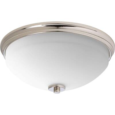 Progress Lighting Replay 2-Light Polished Nickel Flush Mount with ...