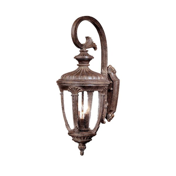 Acclaim Lighting Monte Carlo Collection Wall-Mount 3-Light Outdoor Black Coral Light Fixture