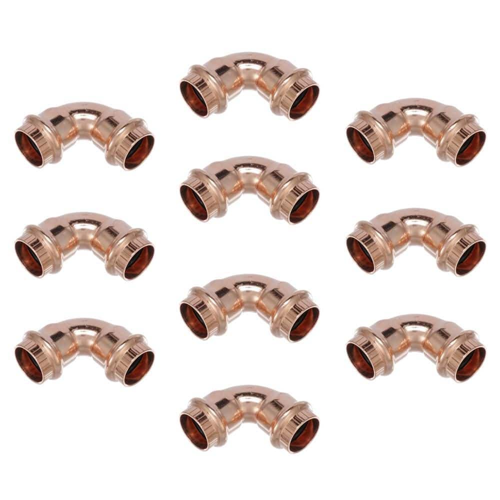 Znkiok 10-Pack Propress 1/2" 45 Degree Elbow Fittings - Lead-Free Copper For Plumbing