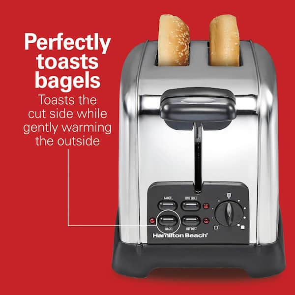 Total Chef 2 Slice Compact Wide Slot Toaster, 7 Shade Settings, Defrost and  Reheat, Stainless Steel TCT02 - The Home Depot