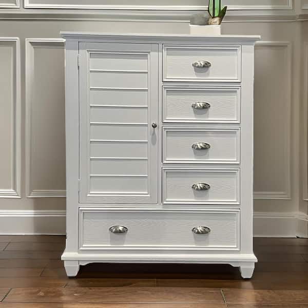 White and chrome dresser discount