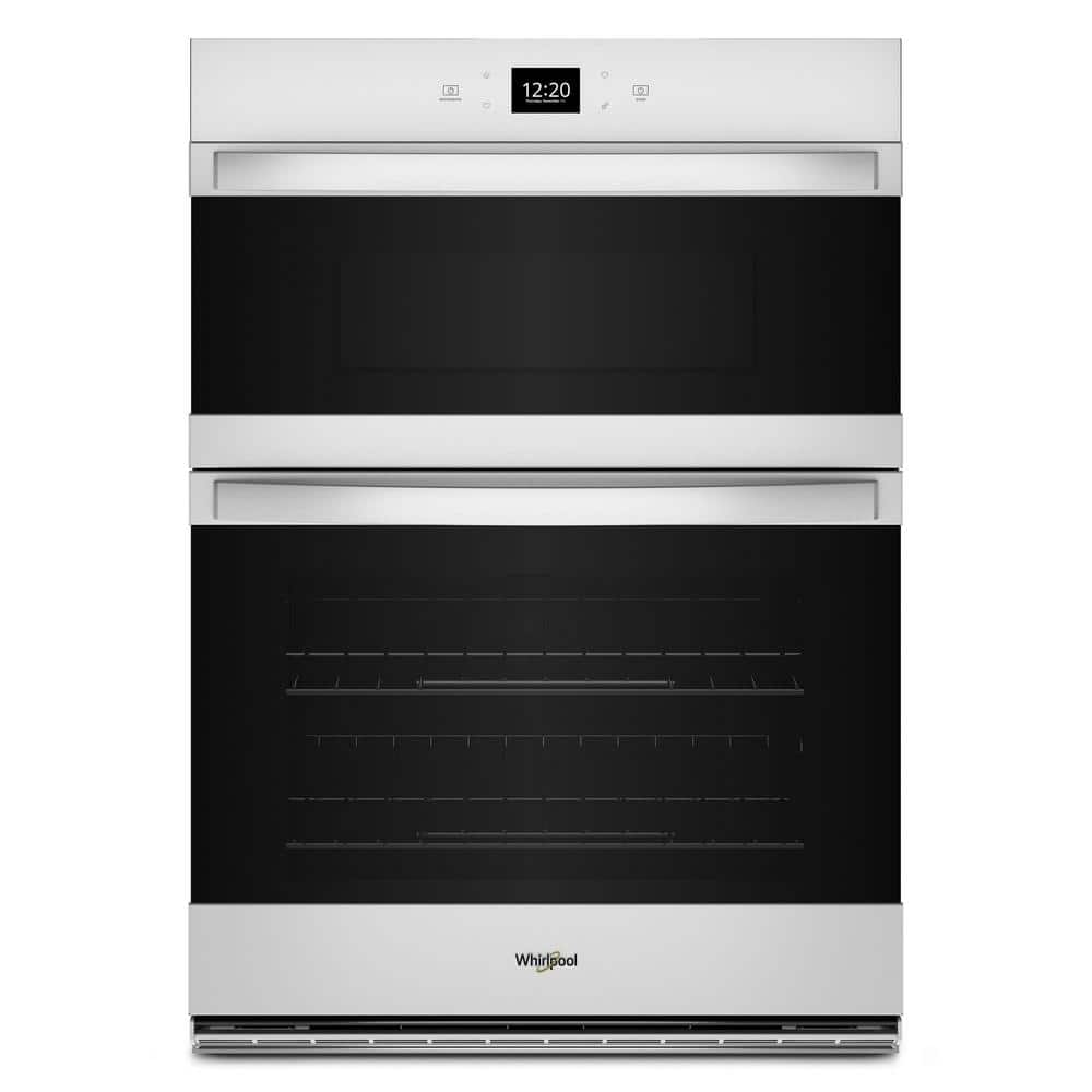 27 in. Electric Wall Oven & Microwave Combo in. White with Convection and Air Fry