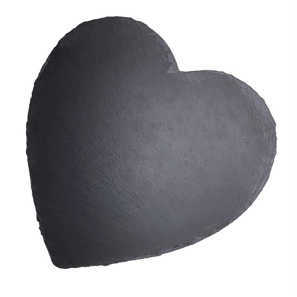 Heart-Shaped Slate Cheese Board 9.84 x 9.84 in. Wedding Valentines Day Serving Platter Stone Tray Boards price history on PriceWatchPro