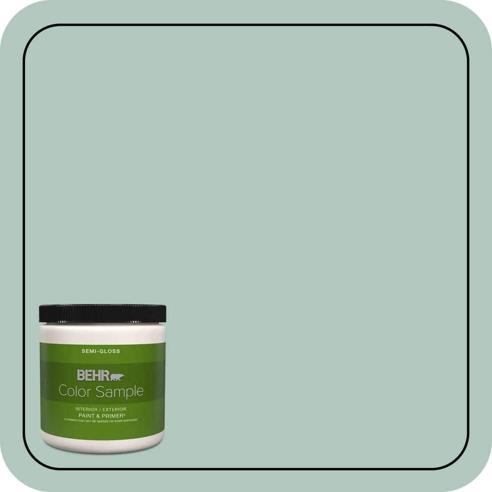 BEHR PREMIUM PLUS 8 oz. #480E-3 Marina Isle Semi-Gloss Interior ...