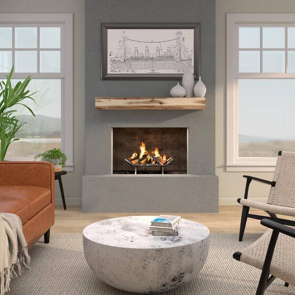 Pearl Mantels 5 ft. Natural Cap-Shelf Mantel RPS6049200D - The Home Depot