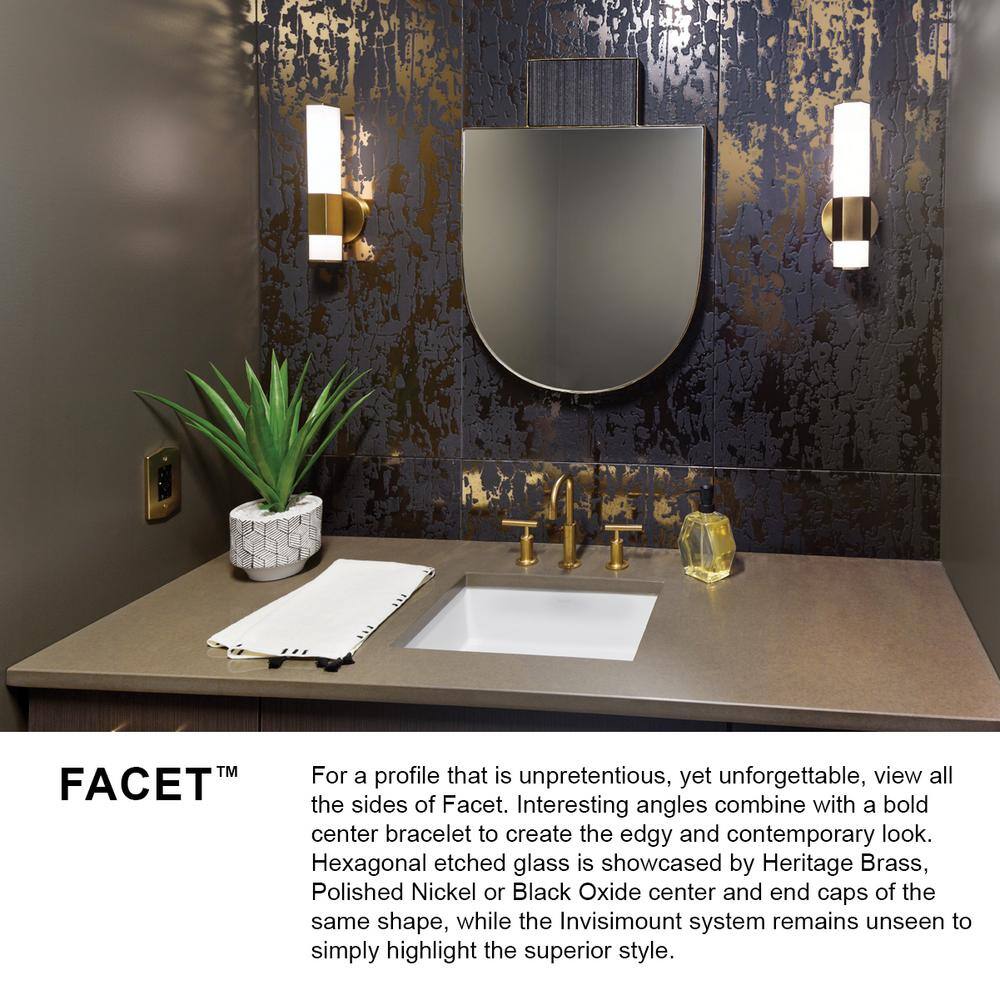 Heritage Brass Cylinder Wall Sconce with Etched Glass