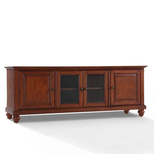 Crosley Cambridge 60 in. Cherry Wood TV Stand Fits TVs Up to 60 in. with Storage Doors