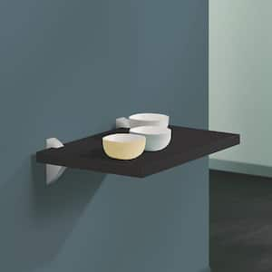 SUMO 17.7 in. W x 15.7 in. D x 0.98 in Anthracite MDF Decorative Wall Shelf without Brackets