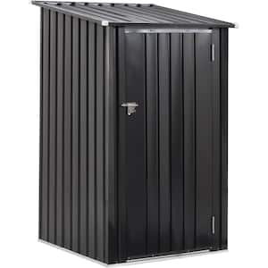 3 ft. W x 3 ft. D Dark Gray Metal Shed with Single Lockable Door (9 sq. ft.)