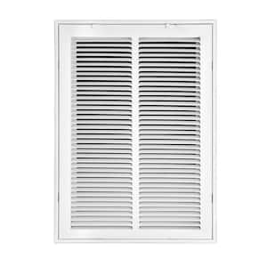 14 in. Wide x 20 in. High Return Air Filter Grille of Steel in White