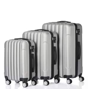 3-Piece Gray Traveling Spinner Luggage Set