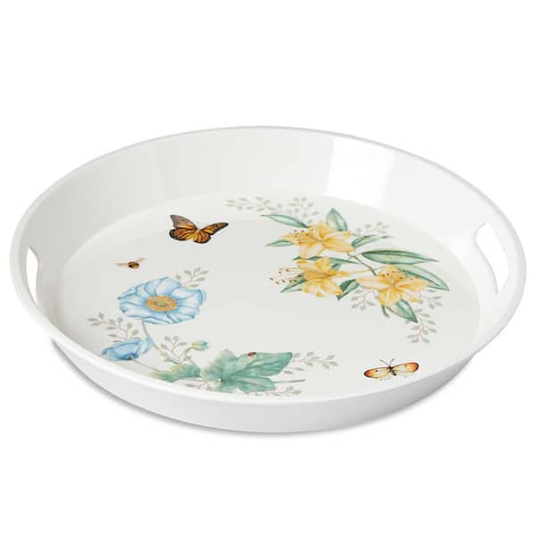 Lenox Butterfly Meadow Melamine Multi Color Large Round Tray