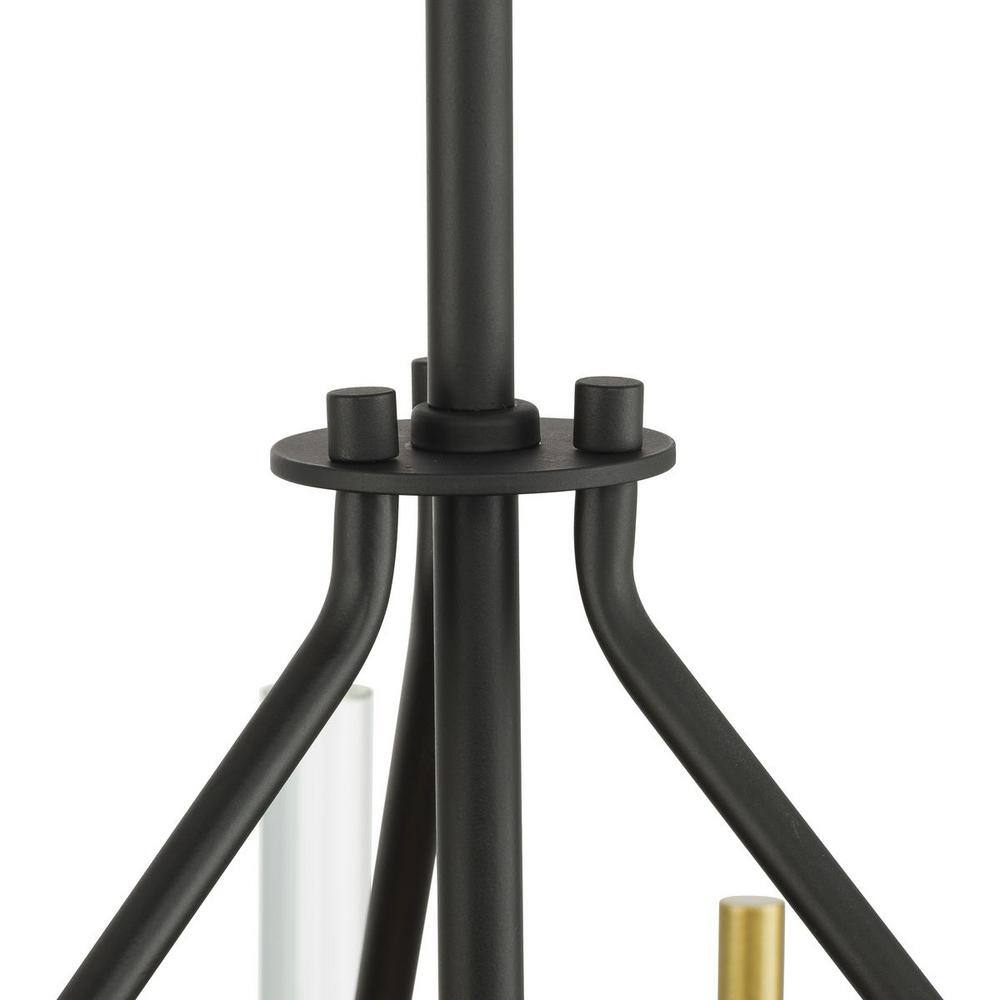 Orrizo 16" Black and Gold Semi-Flush Mount Light
