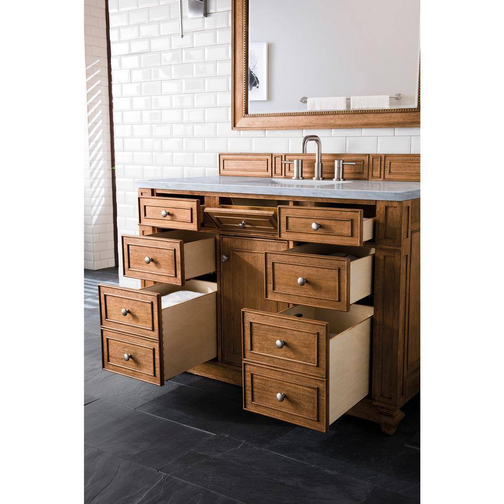 Saddle Brown 48" Single Vanity with Veneer Finish