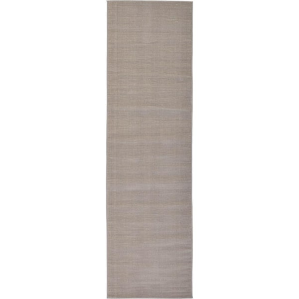 Williamsburg Solid Gray 2' 9 x 9' 10 Runner Rug