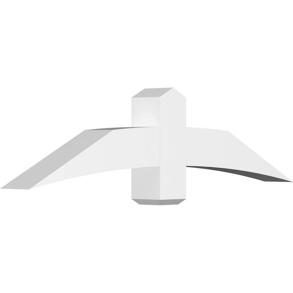 60 in. W x 15 in. H x 6 in. D x 6 in. F, 6/12 Pitch, Bellingham Signature Urethane Gable Bracket, Primed Tan price history on PriceWatchPro