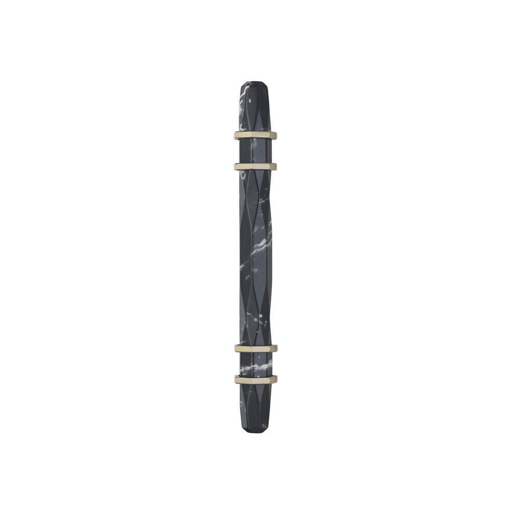 Marble Black and Golden Champagne Cabinet Bar Pull