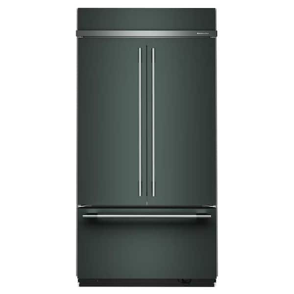 42 in. 24.2 cu. ft. Built-In French Door Bottom Mount Refrigerator in Juniper with Platinum Interior