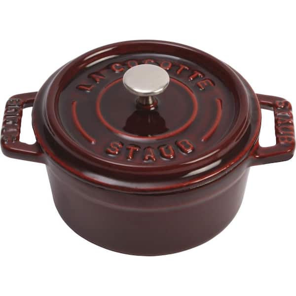 Cast Iron 0.25 qt. Mini Round Cocotte - Grenadine