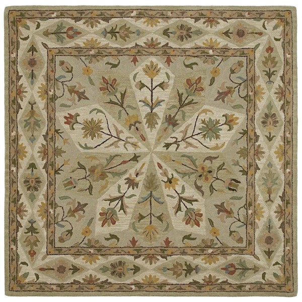 Kaleen Tara Malta Sage 4 ft. x 4 ft. Square Area Rug