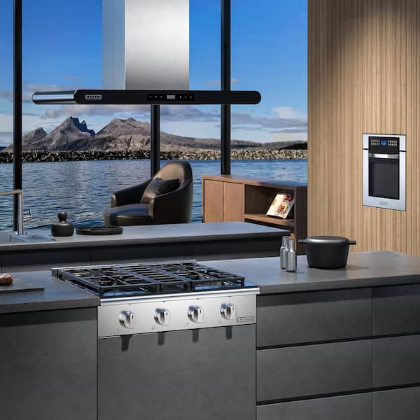 30 in. Gas Cooktop in Stainless Steel with 4 Burners including Power Burners