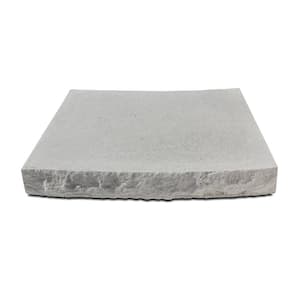 18.75 in. W x 12 in D. x 2.25 in. H Indiana Limestone Concrete Radius Seat Wall Cap Chiseled 2 Sides (3-pack)