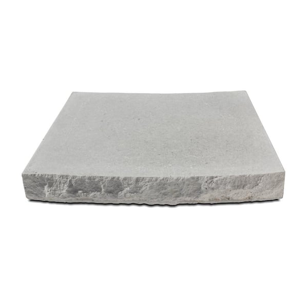 Silver Creek Stoneworks 18.75 in. W x 12 in D. x 2.25 in. H Indiana Limestone Concrete Radius Seat Wall Cap Chiseled 2 Sides (3-pack)
