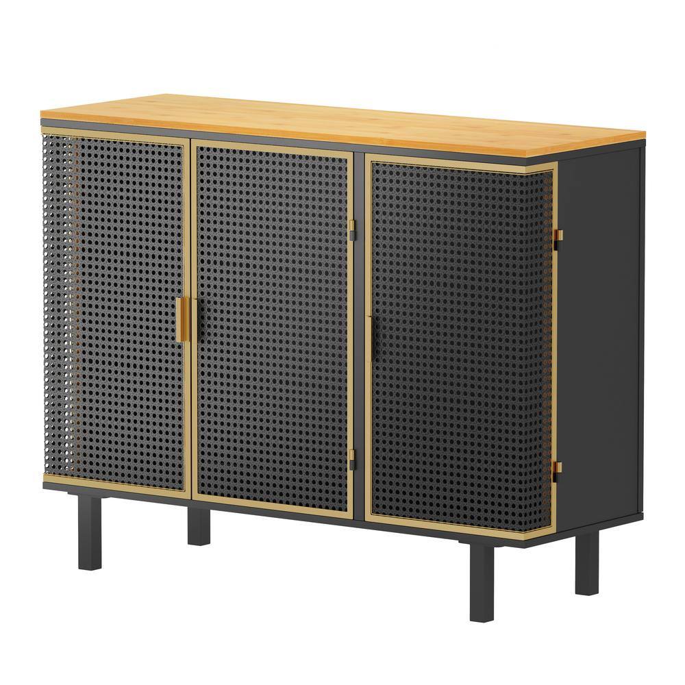 40.35 in. W x 13.98 in. D x 31.50 in. H Dark Gray Linen with 3