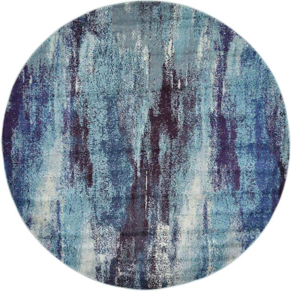 Jardin Lilly Blue 6' 0 x 6' 0 Round Rug price history on PriceWatchPro
