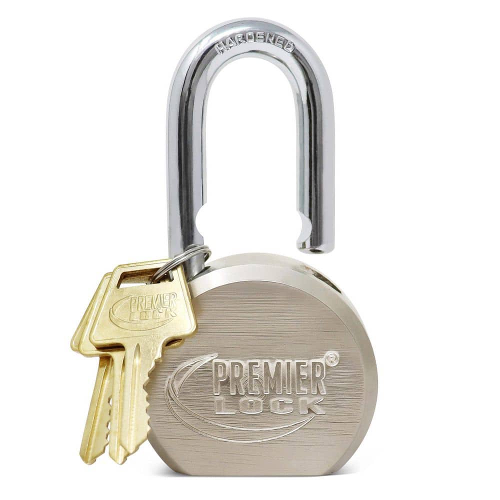 Premier Solid Steel Silver Commercial Padlock 6-Pack