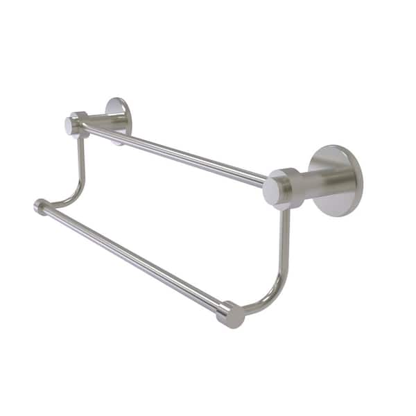 Allied Brass Mercury Collection 36 in. Wall Mounted Double Towel Bar in Satin Nickel