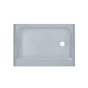 Voltaire 48 in. L x 36 in. W Alcove Shower Pan Base with Right-Hand Drain in Grey