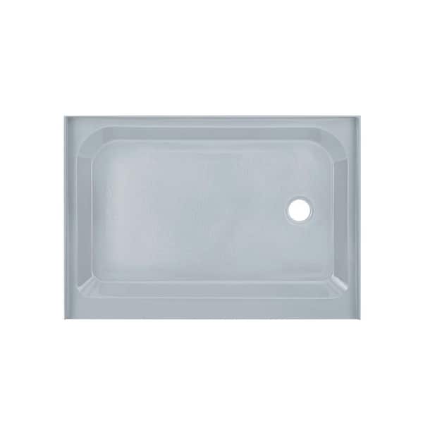 Swiss Madison Voltaire 48 in. L x 36 in. W Alcove Shower Pan Base with Right-Hand Drain in Grey