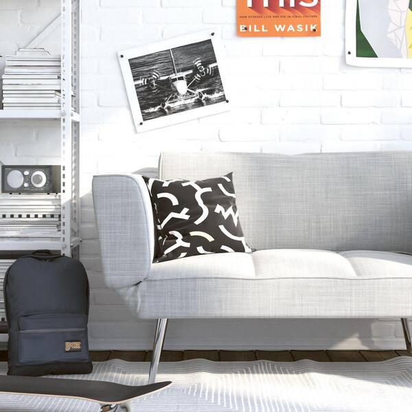 Furniture Futons DHP 2042729 Euro Futon with Magazine Storage Teal