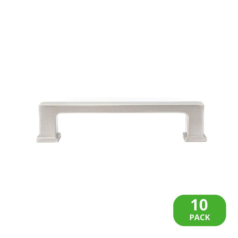 10-Pack Chelsey 4 in. (102 mm) Center-to-Center Classic Satin Nickel Bar Drawer Pull price history on PriceWatchPro