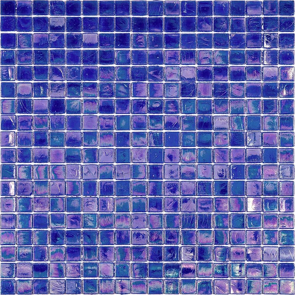"Skosh 4"" x 6"" Glossy Egyptian Blue Glass Mosaic Uniform square Wall and Floor Sample Tile 0.13 sq. ft./Piece (1-Pack)" price history on PriceWatchPro