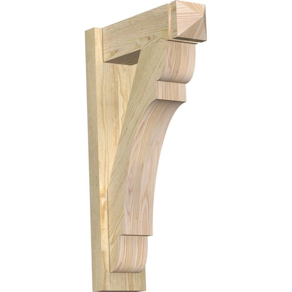 Ekena Millwork 6 in. x 30 in. x 18 in. Douglas Fir Olympic Arts and Crafts Rough Sawn Outlooker