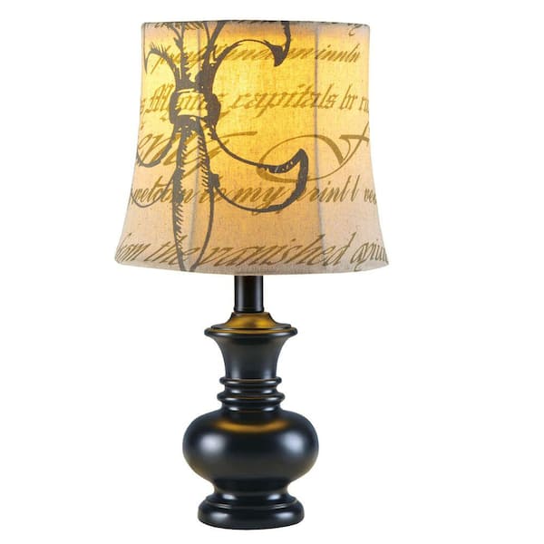 Fangio Lighting 17 in. Black Resin Accent Lamp