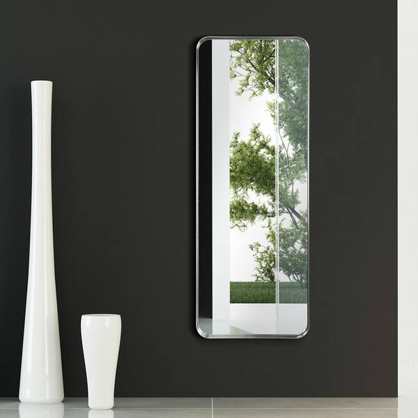 Empire Art Direct 48 in. x 18 in. Ultra Rectangle Brushed Silver Stainless Steel Framed Wall Mirror - image 5