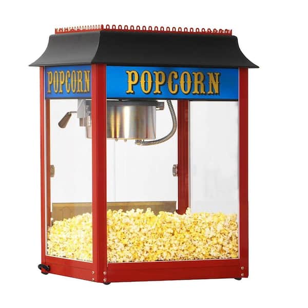 Paragon 1911 Original 8 oz. Red Stainless Steel Countertop Popcorn Machine