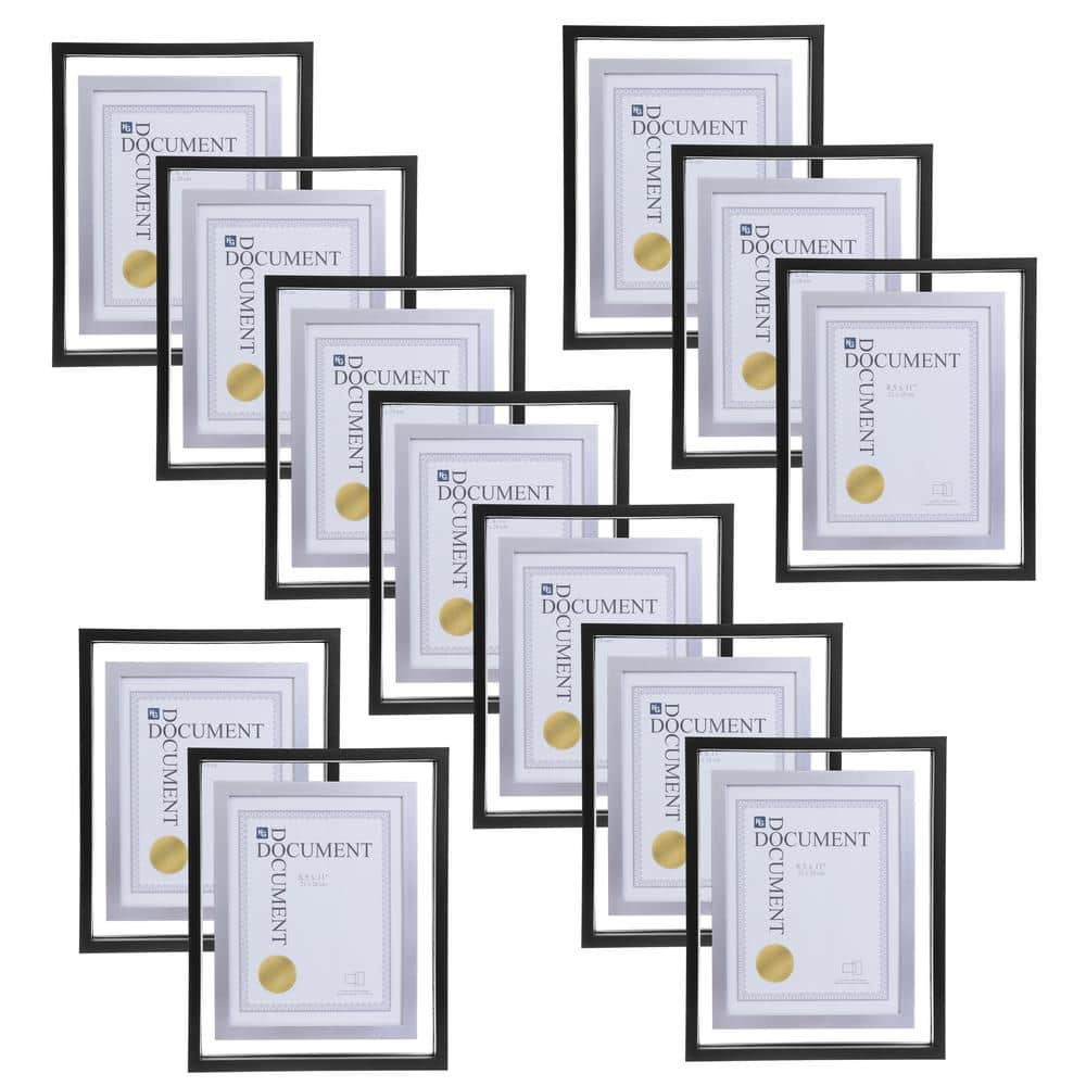 8.5x11 Certificates Frame Set of 4, Rustic Style, Suitable for Displaying  Certificates, for Tabletop or Wall Decoration, Grey 