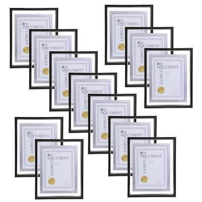 Lavish Home M021013 8.5 x 11 in. Picture Frame Set - Black Set of 6