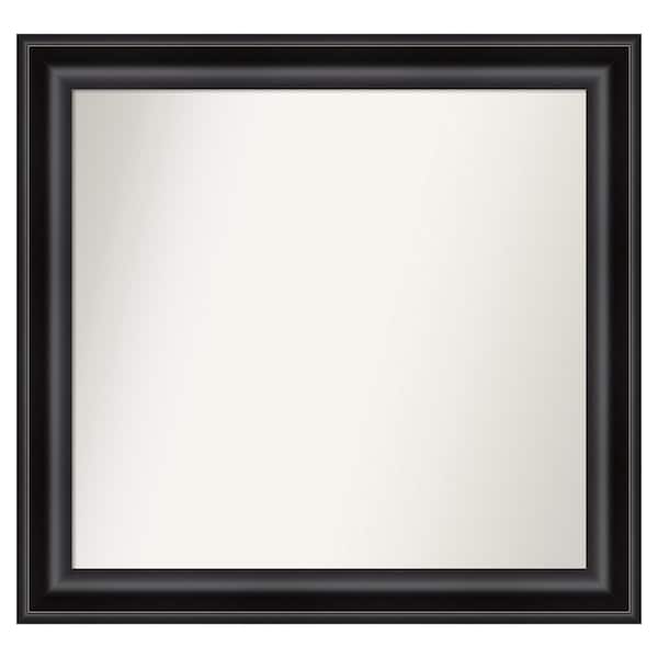 Amanti Art Grand Black 35.75 in. W x 33.75 in. H Custom Non-Beveled Recycled Polystyrene Framed Bathroom Vanity Wall Mirror