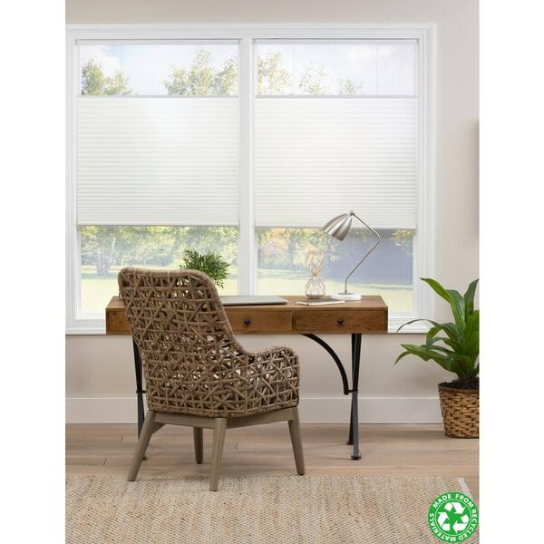 Hampton Bay White Cordless Room Darkening Vinyl Mini Blinds with 1 in.  Slats-27 in. W x 48 in. L (Actual Size 26.5 in. W x 48 in. L)  10793478353118 - The Home Depot