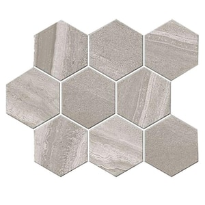 Aspen Granite 4 in. Hex 12 in. x 12 in. x 9mm Porcelain Mosaic Tile (5 sq. ft. / case)